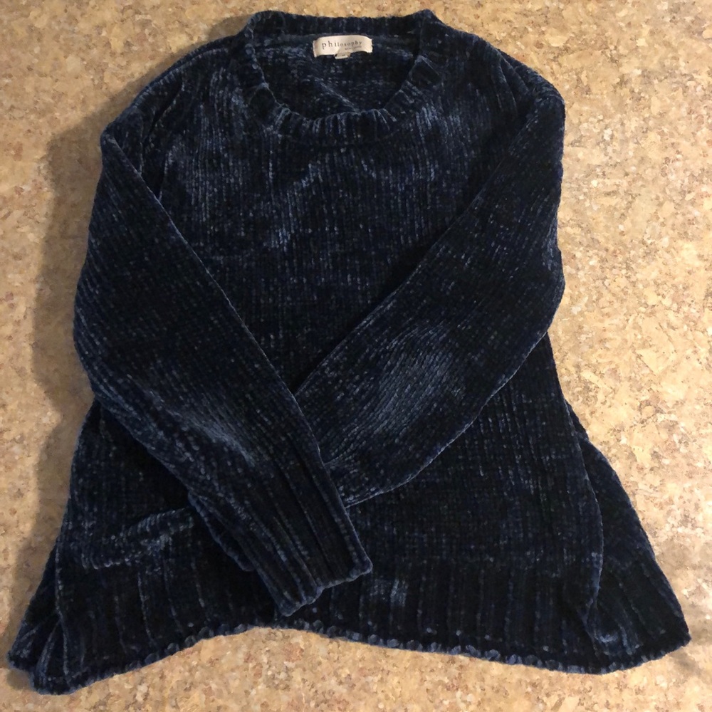 Midnight Blue Philosophy Sweater Size M